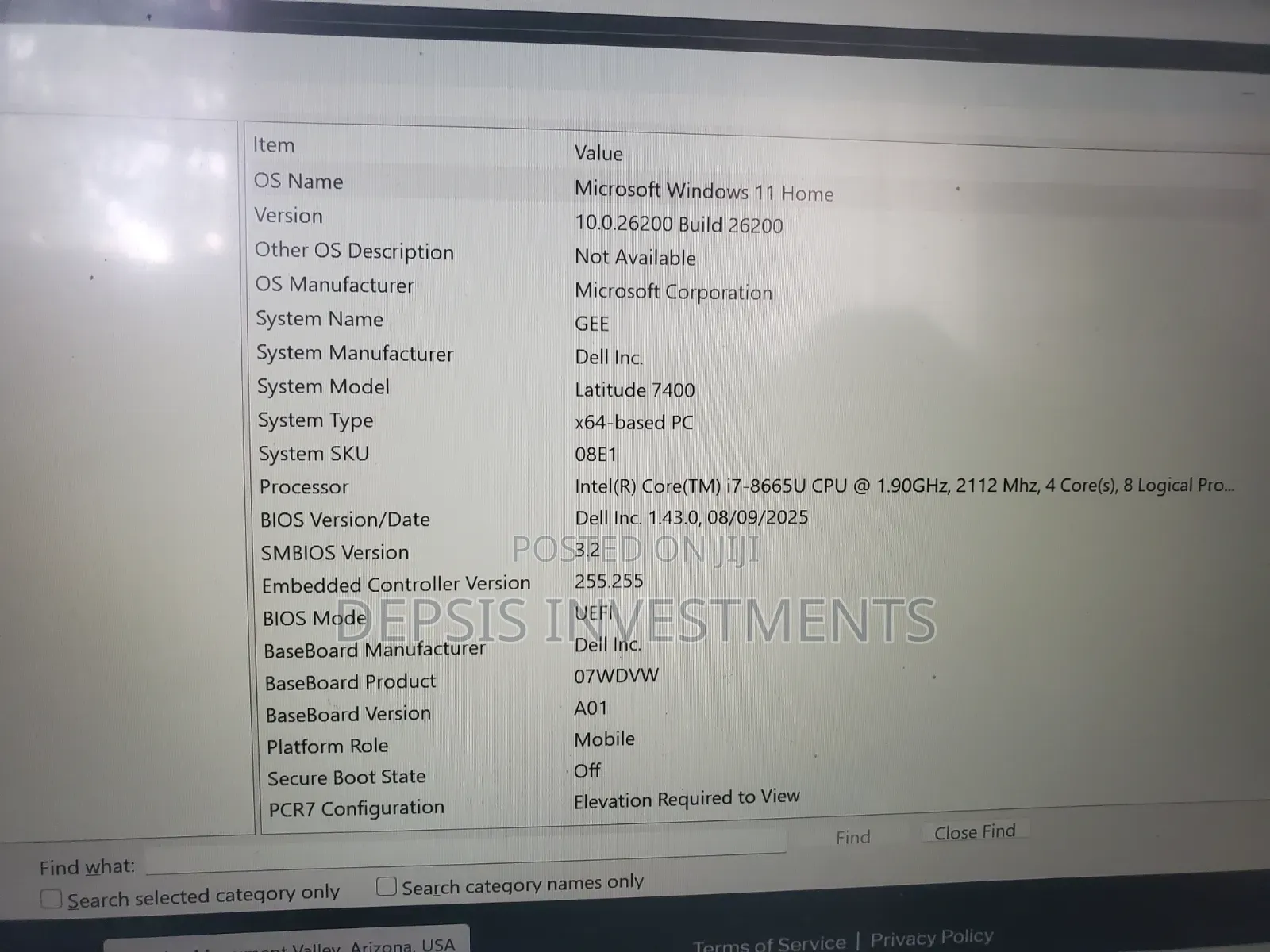 Laptop Dell Latitude 7400 8GB Intel Core i7 SSD 256GB