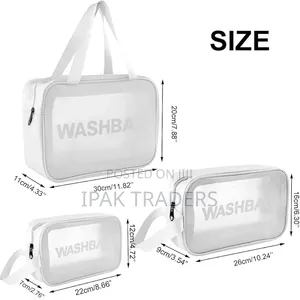 3pcs Waterproof Cosmetic/ Toiletry Portable /Wash Bag