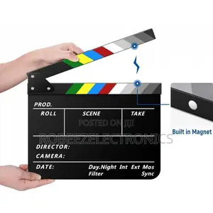 Black and White Acrylic Slate ClapperBoard