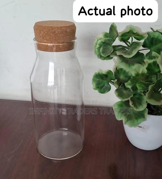 Airtight Glass Bottle Spongy Bamboo Cork - main view