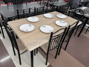 Black Dining Table 6 - Seater