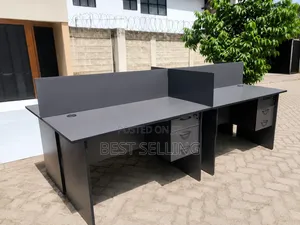 Modern All Grey 4 Pax Workstation