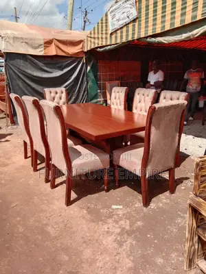 8-Seater Dining Set — Majestic Wooden Elegance