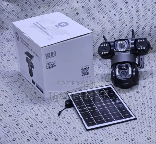 4G Solar PTZ Security Camera Triple Lens With SIM Card Support