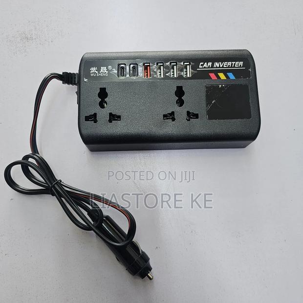 Multi-Function Car Power Inverter for Laptop, Phone Home Appliances