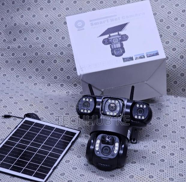 4G Smart Solar CCTV Camera Triple Lens With Mobile App Control - main view
