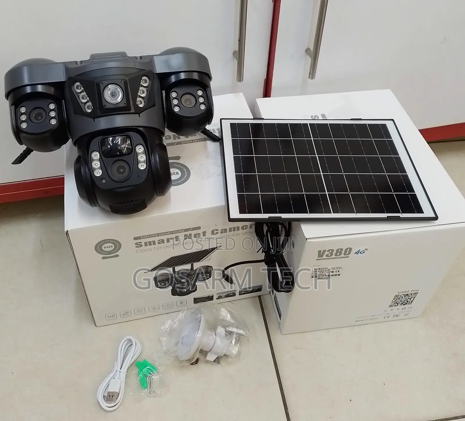 Triple Lens 4g Solar PTZ CCTV Camera With Simcard and SD Card Slot