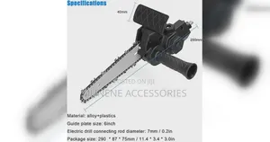 6 Inch Electric Drill Modified to Electric Chainsaw Tool Attachment