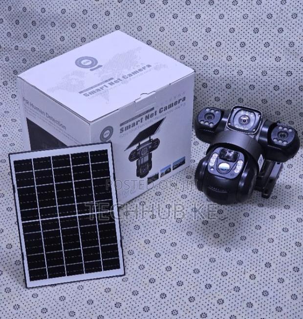 Triple Lens Solar Camera PTZ 4g-3-Screens - main view