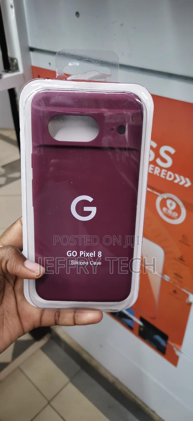 Printed "G" Logo and Text That Reads "GO Pixel 8 Silicone Case"
