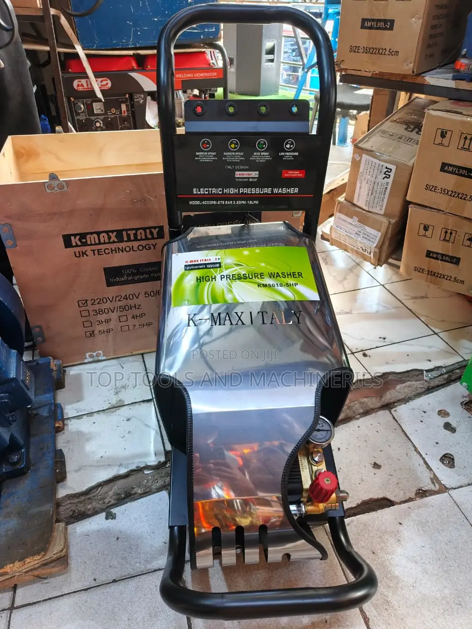 K-Max Italy 5hp High Pressure Electric Car Wash Machine