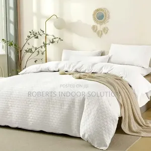 Waffle Weaving Poplin Cotton Duvet Cover Set