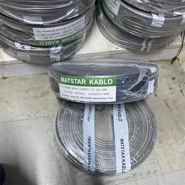 Longlast2.5mm 300v/500v 90M Grey Twin With Earth PVC Electrical Cable