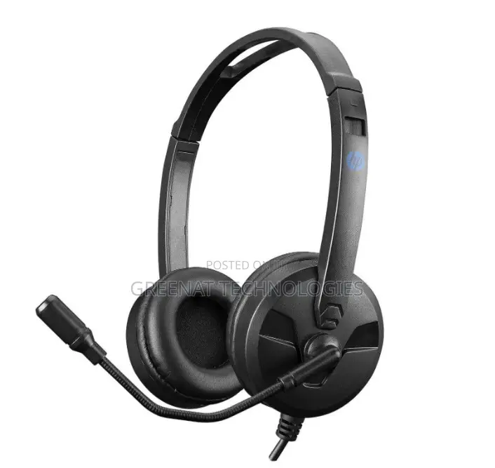 HP DHE-8009 Stereo Headphones 40mm Diameter Noise-Cancelling Mic