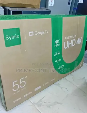 Syinix 55 Inch QLED Google Smart TV – Bezel-Less Design With Powe