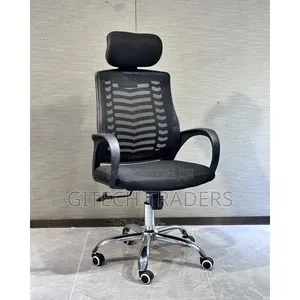 Secretarial Mesh Office Chair With Headrest