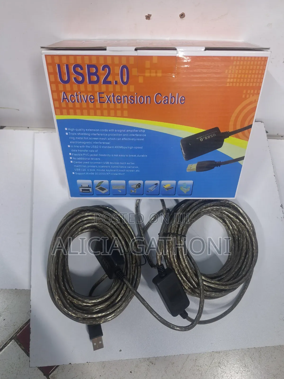 20mtrs USB Extension Cable With Signal Amplifier