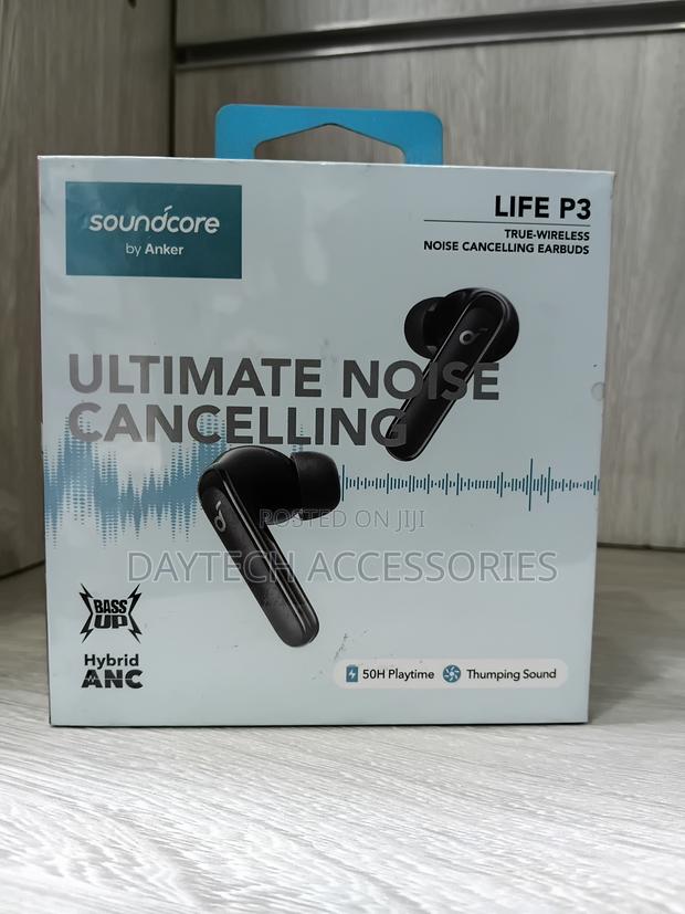 These Are Anker Soundcore Life P3 Earbuds With ANC.