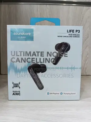 These Are Anker Soundcore Life P3 Earbuds With ANC.
