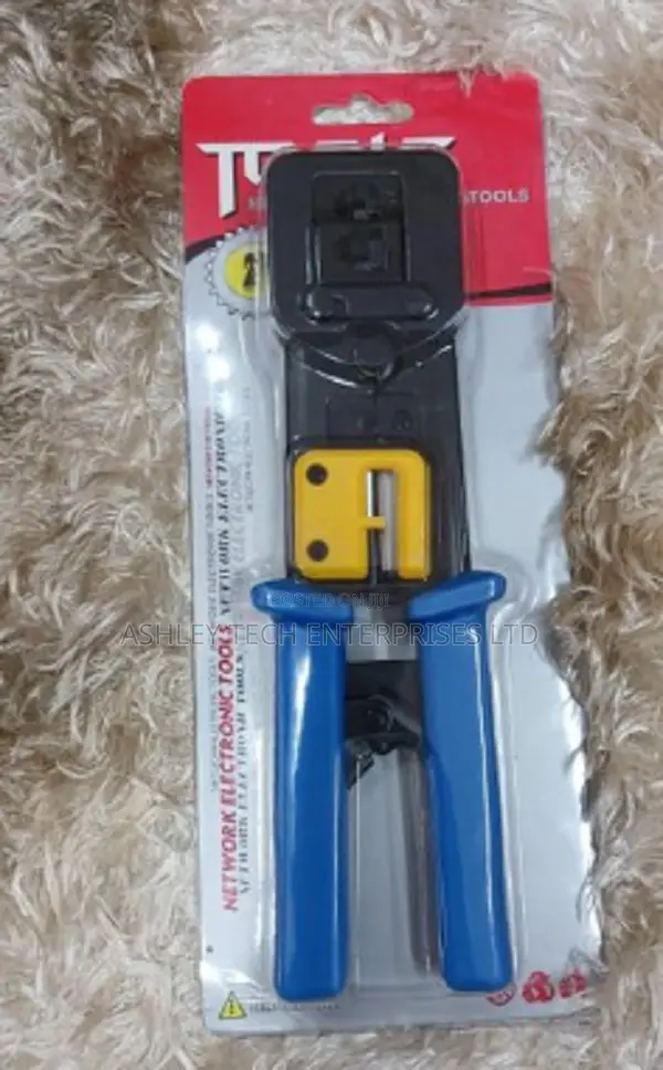 Fast Easy Pass Through Crimp Tool for LAN Cable Connectors