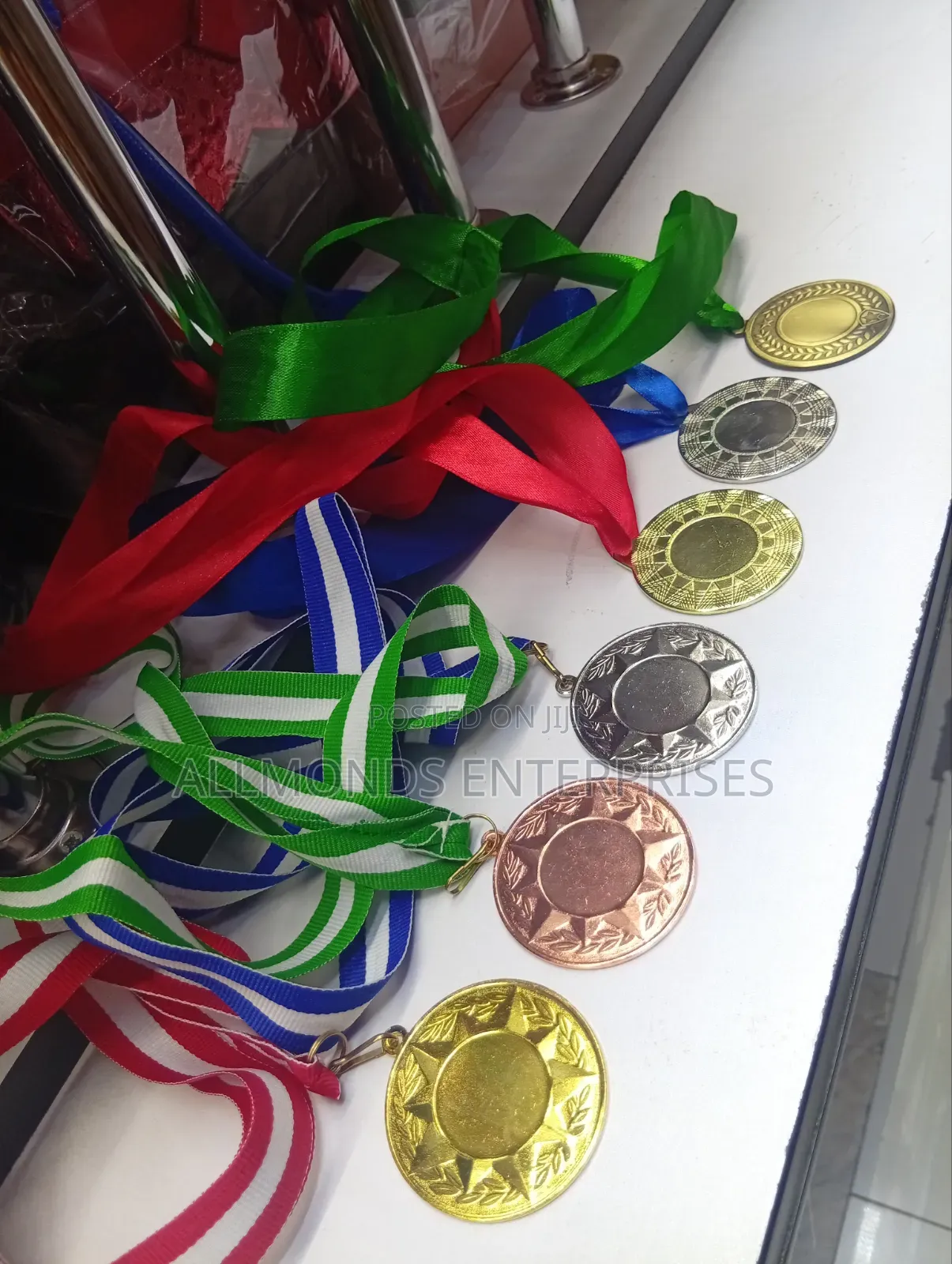 Plain Medals With Lanyards-Gold, Silver and Bronze Available