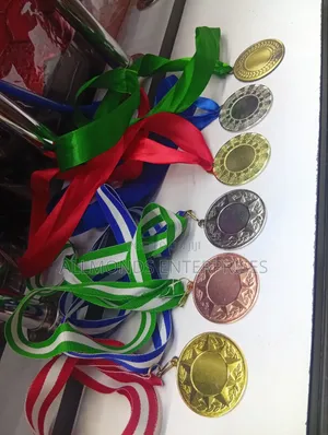 Plain Medals With Lanyards-Gold, Silver and Bronze Available