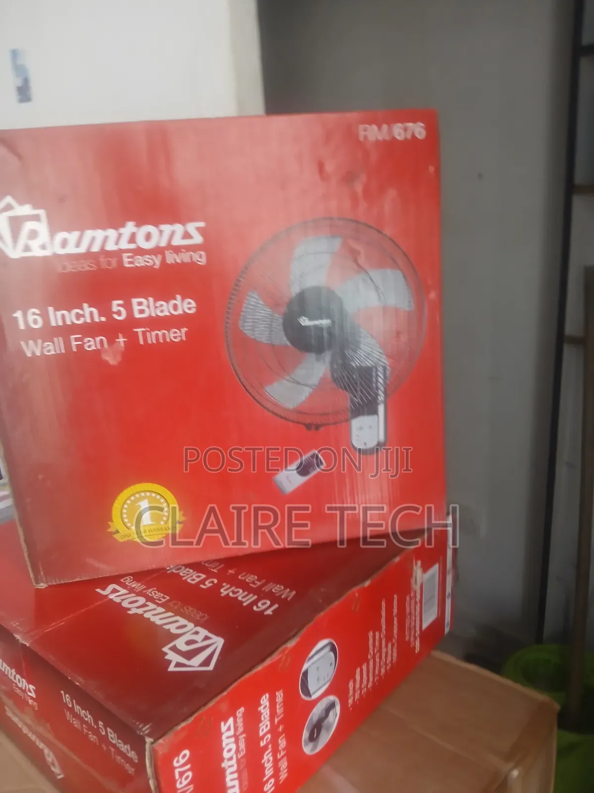 Ramtons RM676 Premium 16-Inch Wall Fan – Powerful Airflow Quiet