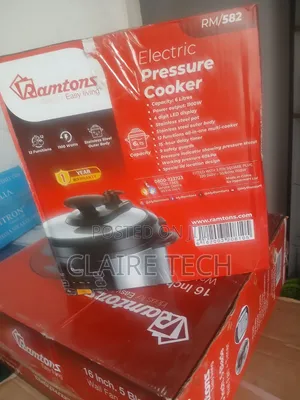 Ramtons RM/582 1100W Digital Pressure Cooker – 6L Stainless Steel