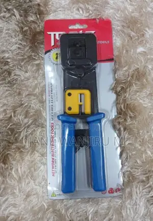 Fast Easy Pass Through Crimp Tool for LAN Cable Connectors