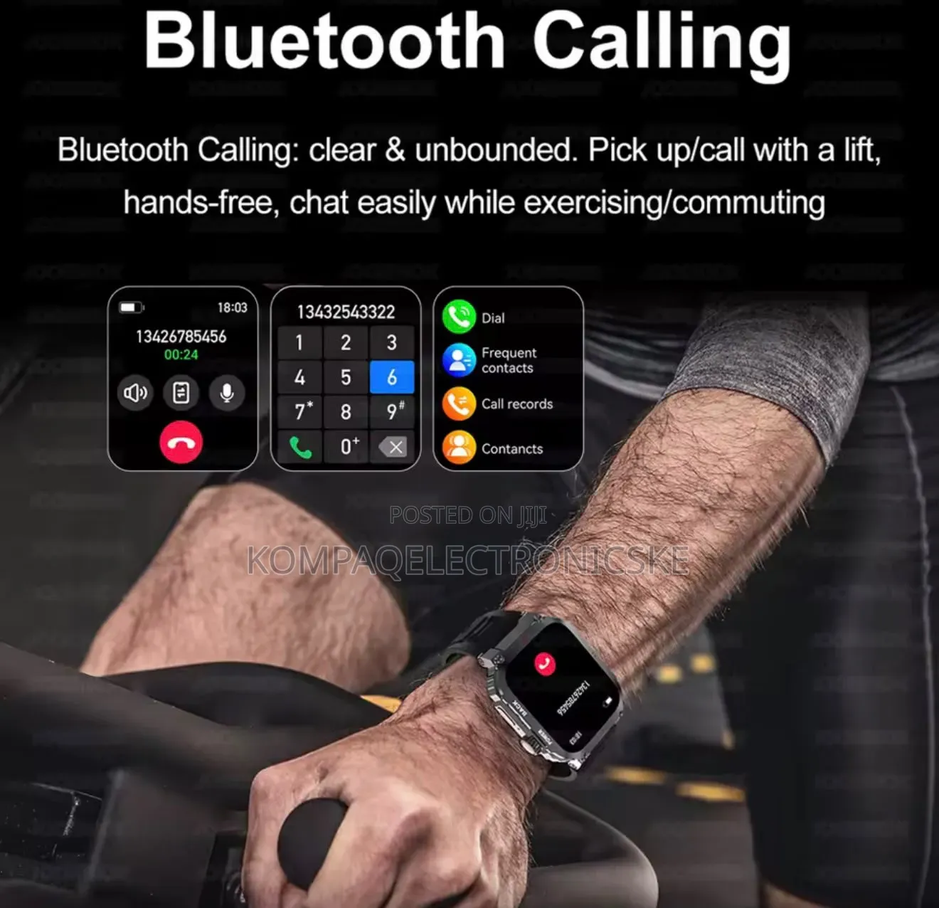 Hw 57 Gent's Smartwatch With 2 Interchangeable Straps