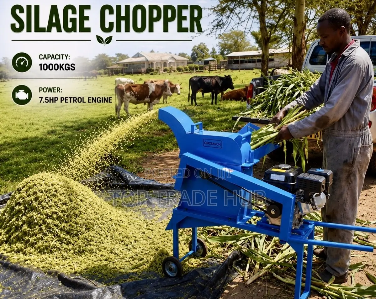 Brand New Silage Animal Feed Chopper With 7.5HP Engine 1000kg/Hr