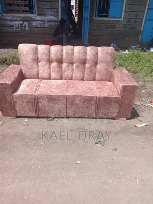 Elegant Tufted Sofa Set – Pink Velvet