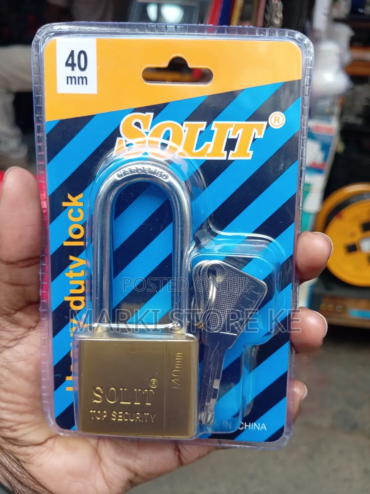 Solit 40 Mm Gold Long Shackle/Gate Padlock