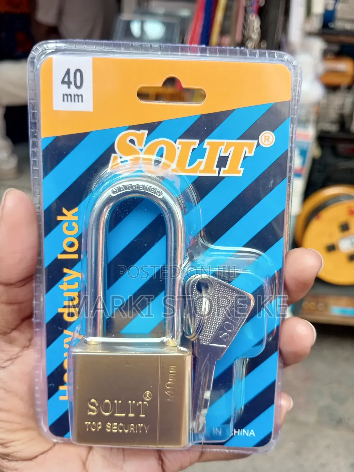 Solit 40 Mm Gold Long Shackle/Gate Padlock