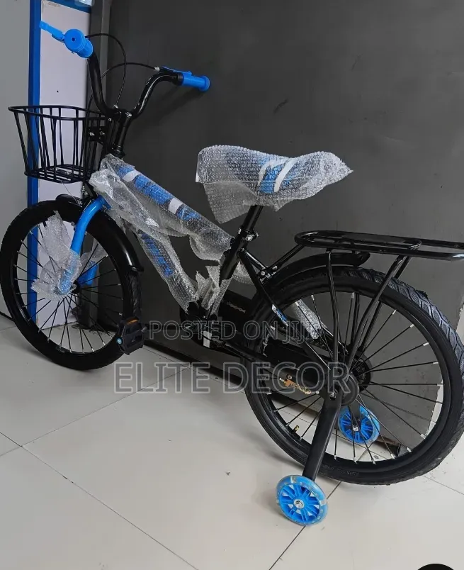 Kids' BMX-Style Bicycle With Training Wheels, Front Basket