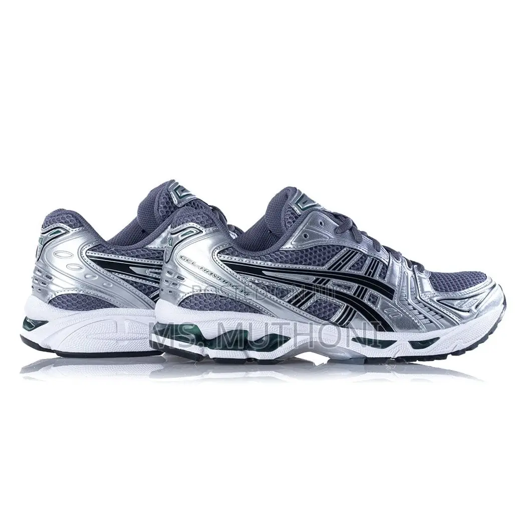 Assorted Y2K Retro-Futuristic Metallic Silver Mesh ASICS Gel-Kayano