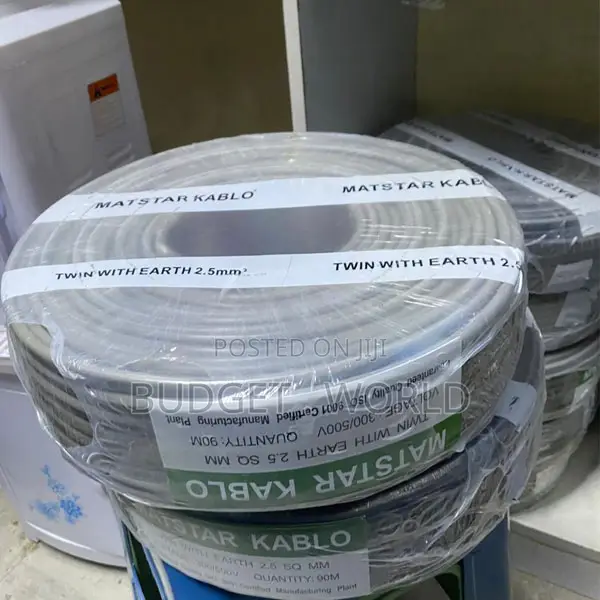 Professional Grade 2.5mm Twin Earth Electrical Wire 90 Metre Coil