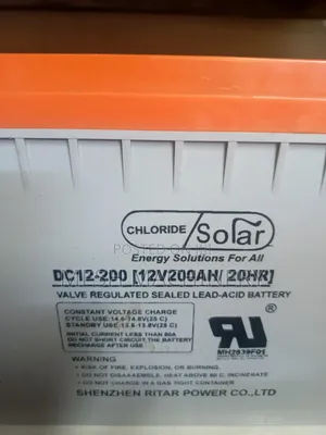 Ritar 12V 200ah Battery (Chlorides Solar)