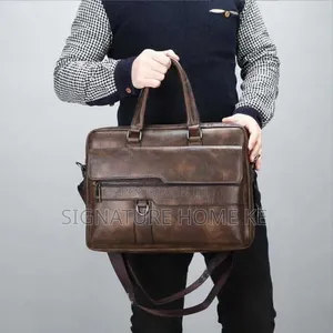 Jeep Laptop Shoulder Bag -Dark Brown