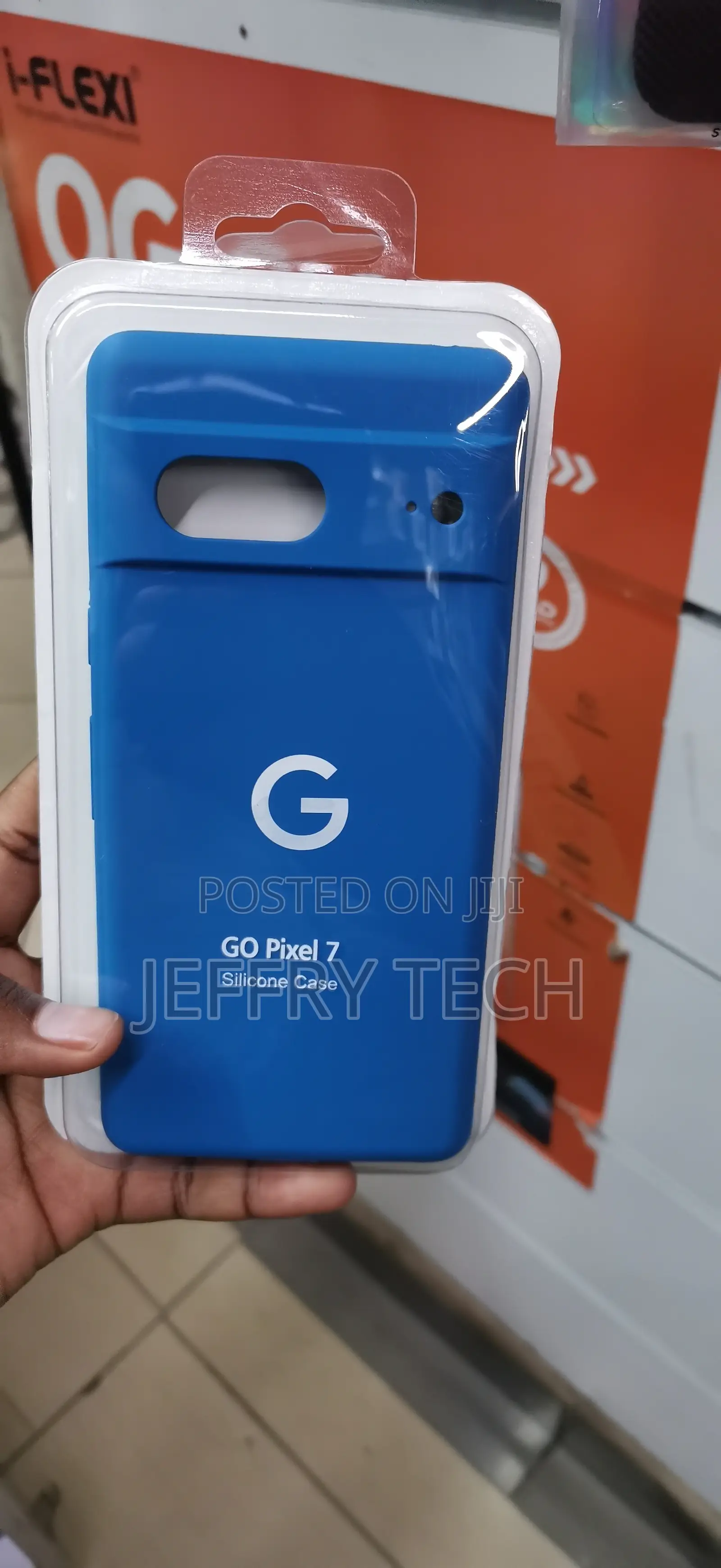 A Blue Silicone Protective Case for the Google Pixel 7