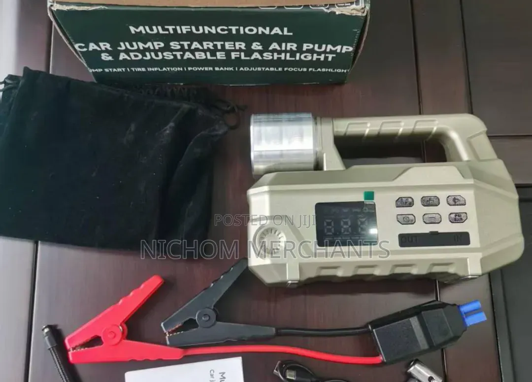 Digital Jump Starter,tyre Inflator and Adjustable Flashlight