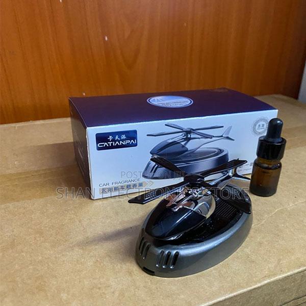 Car Air Freshener Helicopter Design Rotating on Solar Heat