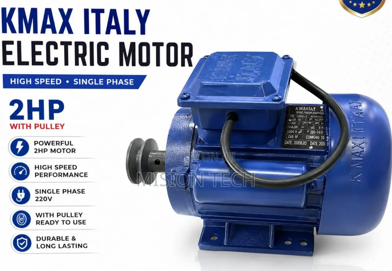 KMAX Italy 2HP Electric Motor With Pulley 