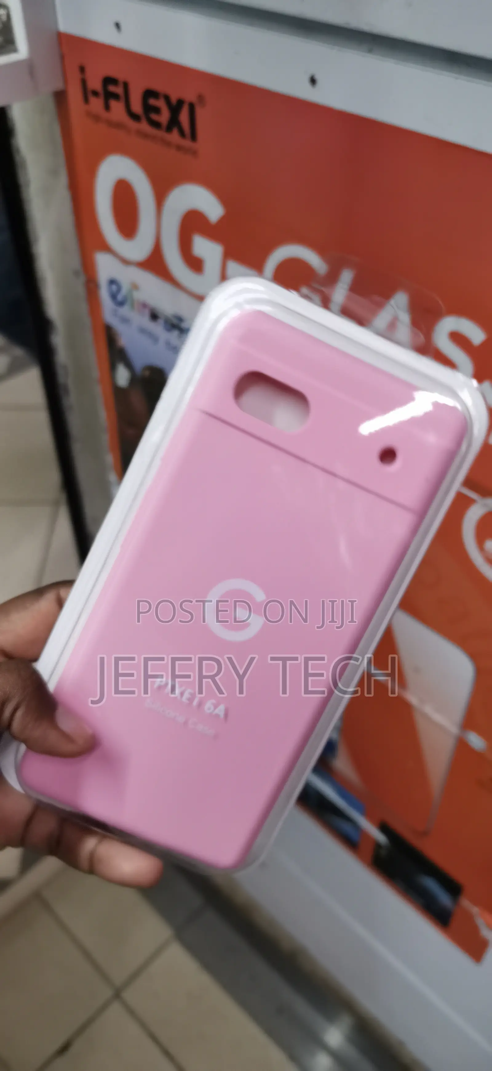 Pink PTXE 6A Silicone Phone Case WITH Google "G" Logo