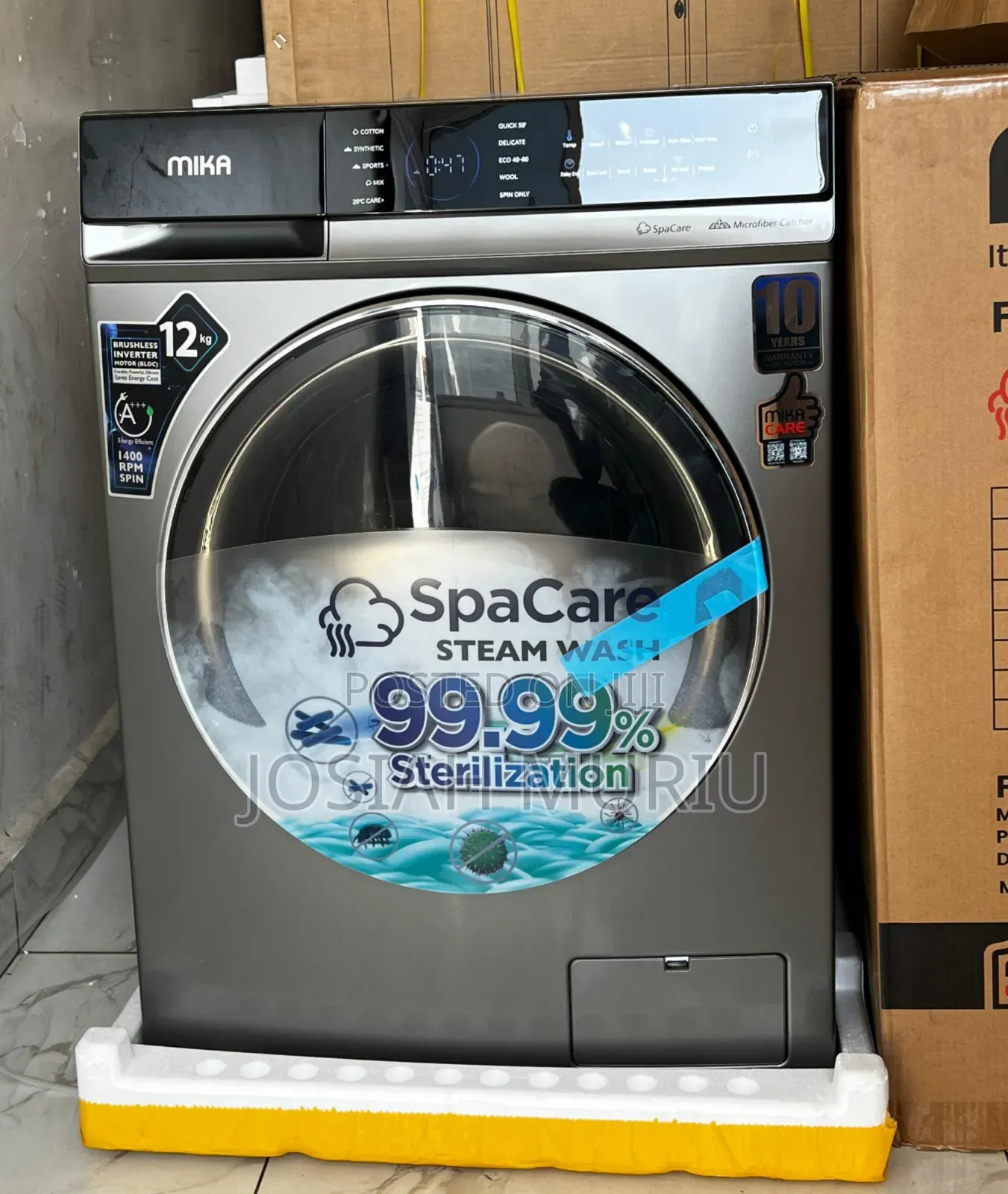 Mika Washing Machine, 8kg Wash and Spin , INVERTER Motor, Front Load