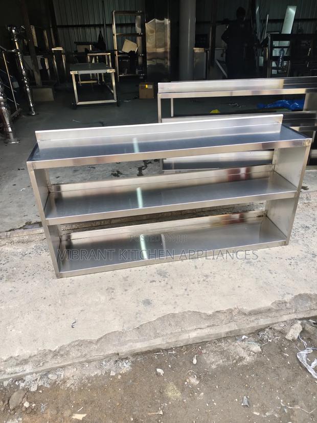 Stainless Steel Three‐Tier Wall Shelf - main view