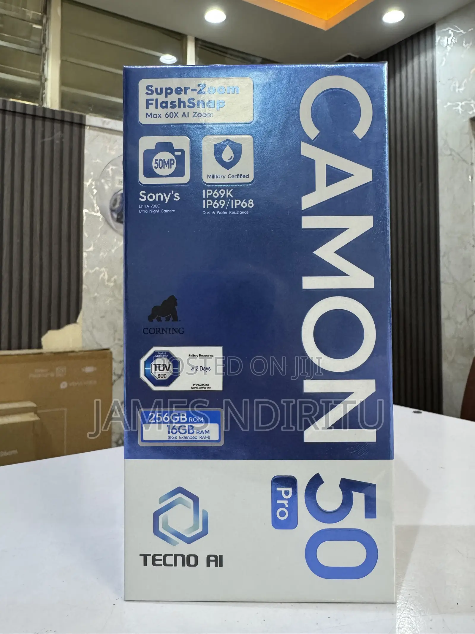 New Tecno Camon 50 Pro 256 GB Black