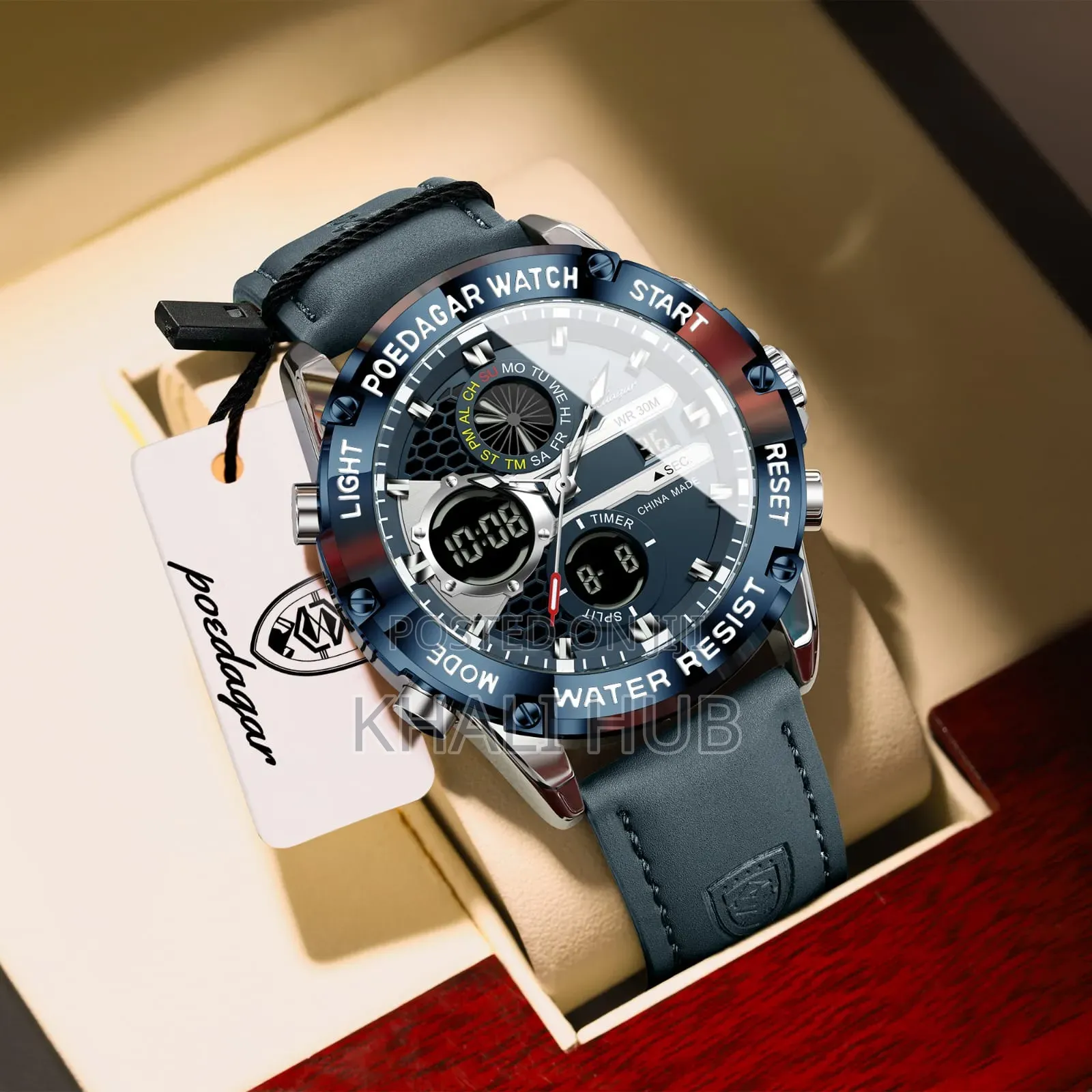 Poedagar Dual Casual and Business Gents Watch E125