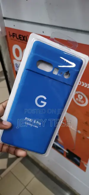 Blue Silicone Case Specifically Designed for the Google Pixel 6 Pro.