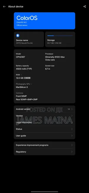 Oppo Reno 8T 256 GB Blue